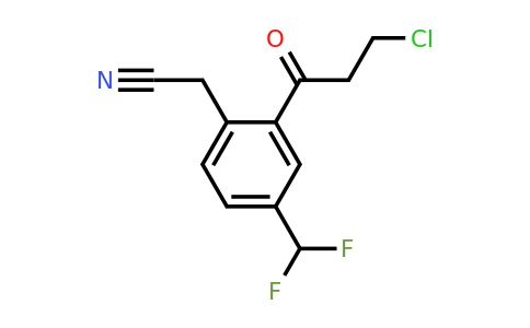 1804170-89-5 | 2-(3-Chloropropanoyl)-4-(difluoromethyl)phenylacetonitrile