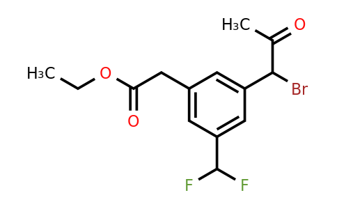 Ethyl 3-(1-bromo-2-oxopropyl)-5-(difluoromethyl)phenylacetate