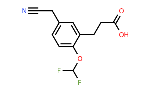 1804171-91-2 | 3-(2-Carboxyethyl)-4-(difluoromethoxy)phenylacetonitrile