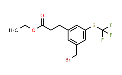 1804173-24-7 | Ethyl 3-(3-(bromomethyl)-5-(trifluoromethylthio)phenyl)propanoate