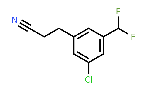 1804173-54-3 | 3-(3-Chloro-5-(difluoromethyl)phenyl)propanenitrile