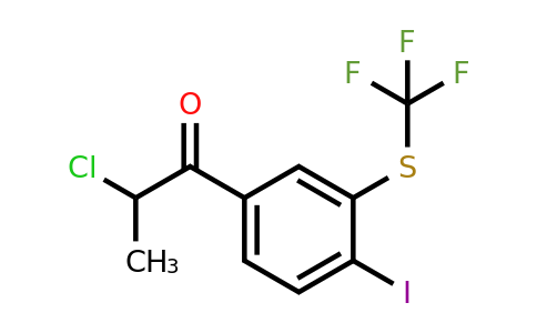1804174-80-8 | 2-Chloro-1-(4-iodo-3-(trifluoromethylthio)phenyl)propan-1-one