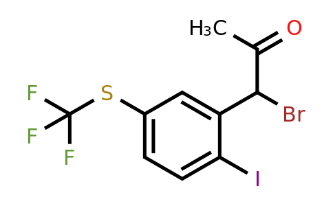 1804174-92-2 | 1-Bromo-1-(2-iodo-5-(trifluoromethylthio)phenyl)propan-2-one