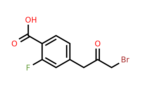 1804180-46-8 | 4-(3-Bromo-2-oxopropyl)-2-fluorobenzoic acid
