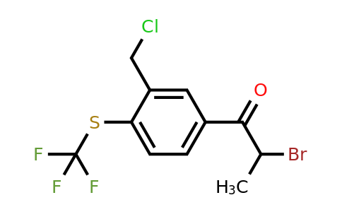 1804182-09-9 | 2-Bromo-1-(3-(chloromethyl)-4-(trifluoromethylthio)phenyl)propan-1-one