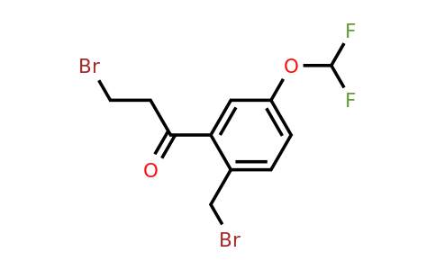 1804187-26-5 | 3-Bromo-1-(2-(bromomethyl)-5-(difluoromethoxy)phenyl)propan-1-one