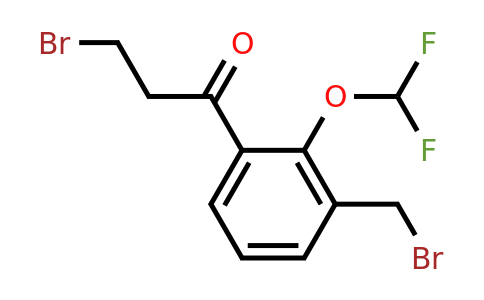 1804187-33-4 | 3-Bromo-1-(3-(bromomethyl)-2-(difluoromethoxy)phenyl)propan-1-one