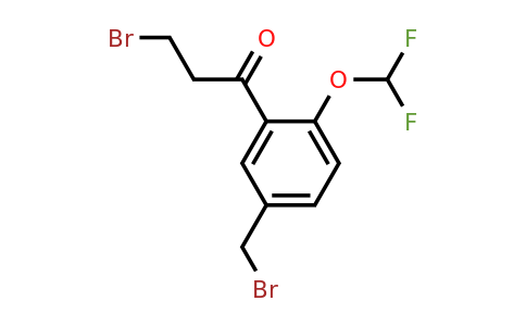 1804187-40-3 | 3-Bromo-1-(5-(bromomethyl)-2-(difluoromethoxy)phenyl)propan-1-one