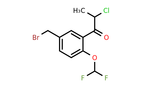 1804187-52-7 | 1-(5-(Bromomethyl)-2-(difluoromethoxy)phenyl)-2-chloropropan-1-one