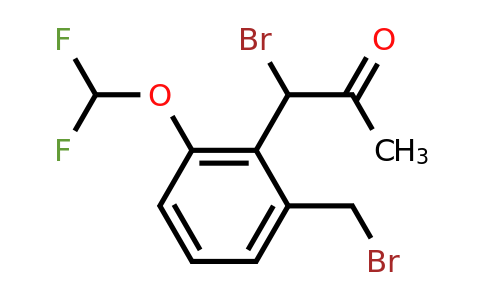 1804187-61-8 | 1-Bromo-1-(2-(bromomethyl)-6-(difluoromethoxy)phenyl)propan-2-one