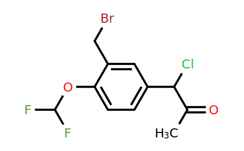 1804187-70-9 | 1-(3-(Bromomethyl)-4-(difluoromethoxy)phenyl)-1-chloropropan-2-one
