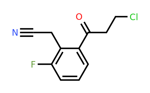 1804188-32-6 | 2-(3-Chloropropanoyl)-6-fluorophenylacetonitrile