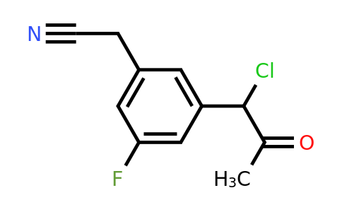 1804188-63-3 | 3-(1-Chloro-2-oxopropyl)-5-fluorophenylacetonitrile