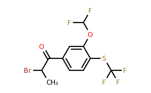 1804188-70-2 | 2-Bromo-1-(3-(difluoromethoxy)-4-(trifluoromethylthio)phenyl)propan-1-one