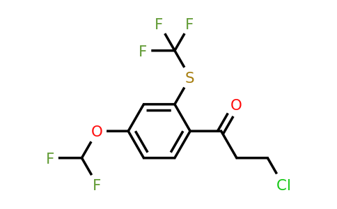 1804188-74-6 | 3-Chloro-1-(4-(difluoromethoxy)-2-(trifluoromethylthio)phenyl)propan-1-one