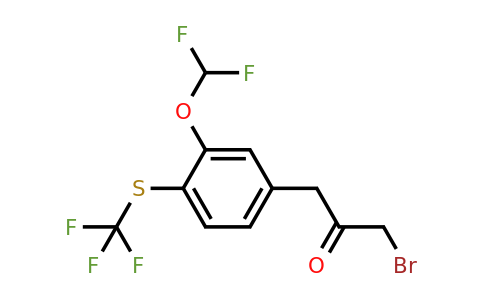 1804188-82-6 | 1-Bromo-3-(3-(difluoromethoxy)-4-(trifluoromethylthio)phenyl)propan-2-one