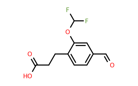 1804188-93-9 | 2-(Difluoromethoxy)-4-formylphenylpropanoic acid