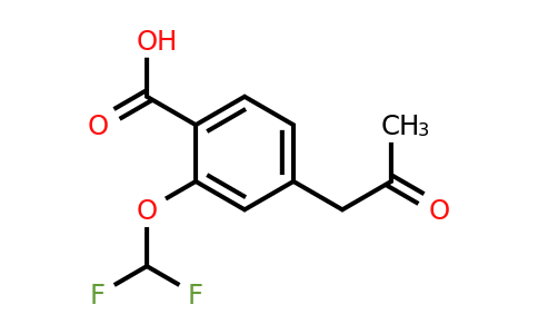 1804189-58-9 | 2-(Difluoromethoxy)-4-(2-oxopropyl)benzoic acid