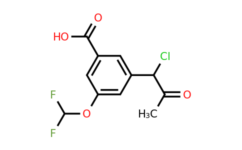 1804189-75-0 | 3-(1-Chloro-2-oxopropyl)-5-(difluoromethoxy)benzoic acid