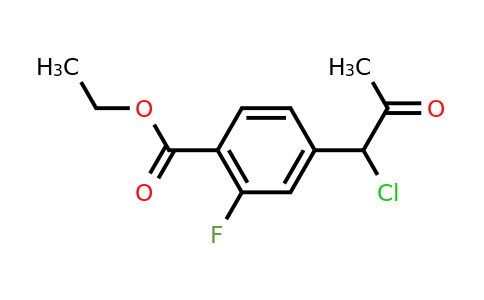 1804190-20-2 | Ethyl 4-(1-chloro-2-oxopropyl)-2-fluorobenzoate