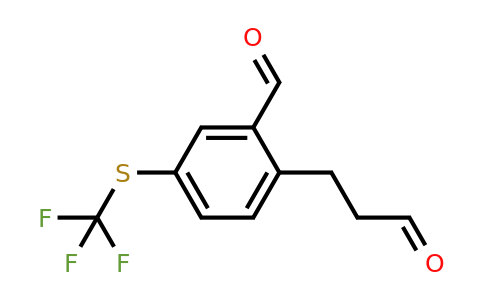 1804190-38-2 | 2-(3-Oxopropyl)-5-(trifluoromethylthio)benzaldehyde