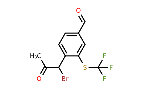 1804190-63-3 | 4-(1-Bromo-2-oxopropyl)-3-(trifluoromethylthio)benzaldehyde