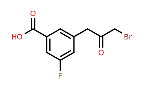1804193-40-5 | 3-(3-Bromo-2-oxopropyl)-5-fluorobenzoic acid