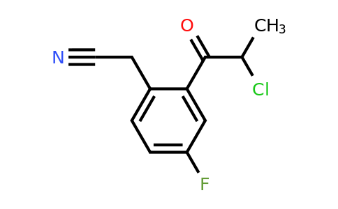 1804194-48-6 | 2-(2-Chloropropanoyl)-4-fluorophenylacetonitrile