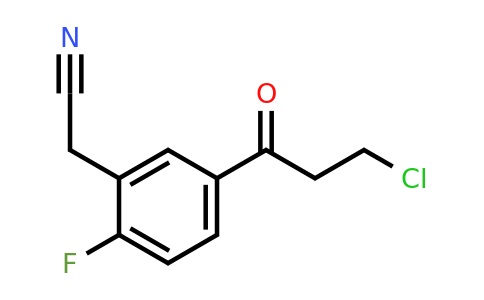 1804194-50-0 | 5-(3-Chloropropanoyl)-2-fluorophenylacetonitrile