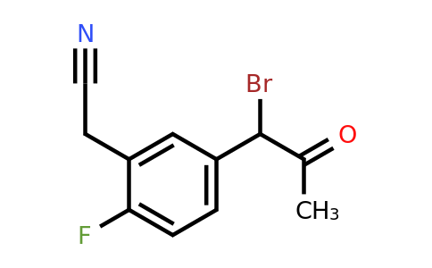 1804194-53-3 | 5-(1-Bromo-2-oxopropyl)-2-fluorophenylacetonitrile