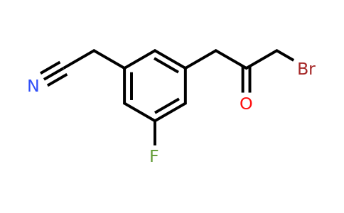 1804194-57-7 | 3-(3-Bromo-2-oxopropyl)-5-fluorophenylacetonitrile