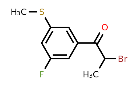 1804196-25-5 | 2-Bromo-1-(3-fluoro-5-(methylthio)phenyl)propan-1-one