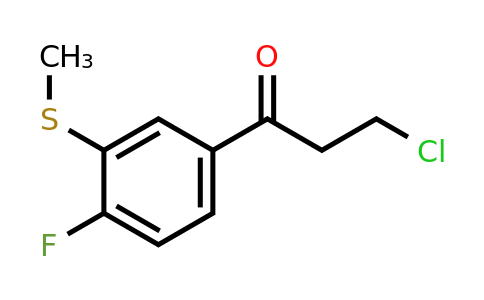 1804196-56-2 | 3-Chloro-1-(4-fluoro-3-(methylthio)phenyl)propan-1-one