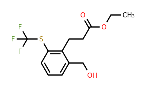 1804197-21-4 | Ethyl 3-(2-(hydroxymethyl)-6-(trifluoromethylthio)phenyl)propanoate
