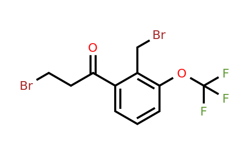 1804197-86-1 | 3-Bromo-1-(2-(bromomethyl)-3-(trifluoromethoxy)phenyl)propan-1-one