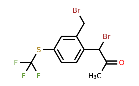 1804198-13-7 | 1-Bromo-1-(2-(bromomethyl)-4-(trifluoromethylthio)phenyl)propan-2-one