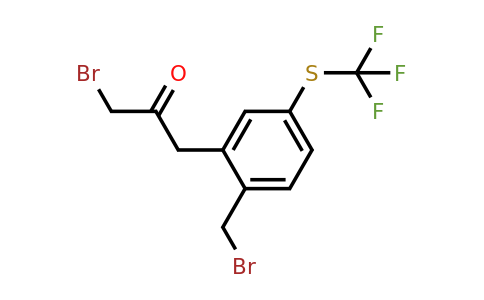 1804198-25-1 | 1-Bromo-3-(2-(bromomethyl)-5-(trifluoromethylthio)phenyl)propan-2-one