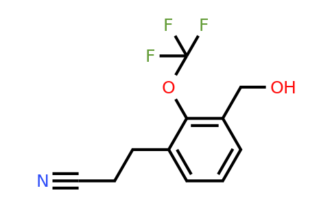 1804203-16-4 | 3-(3-(Hydroxymethyl)-2-(trifluoromethoxy)phenyl)propanenitrile