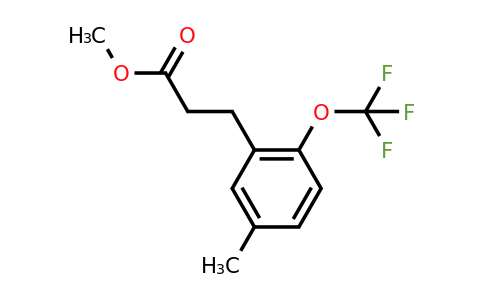 1804205-63-7 | Methyl 3-(5-methyl-2-(trifluoromethoxy)phenyl)propanoate