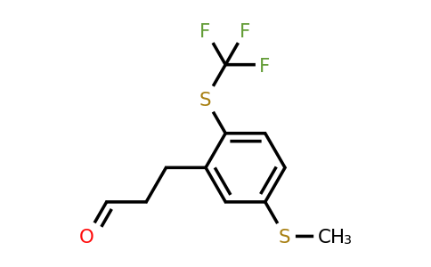 1804206-13-0 | 3-(5-(Methylthio)-2-(trifluoromethylthio)phenyl)propanal