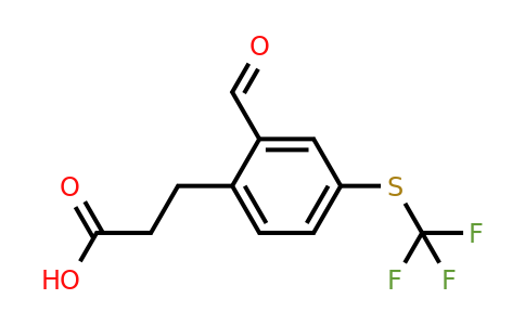 1804208-66-9 | 3-(2-Formyl-4-(trifluoromethylthio)phenyl)propanoic acid