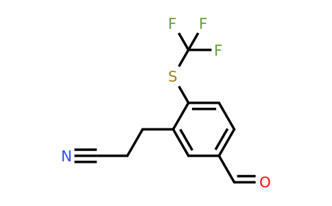 1804208-92-1 | 3-(5-Formyl-2-(trifluoromethylthio)phenyl)propanenitrile
