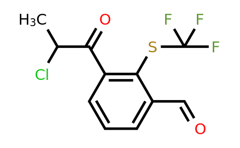 1804209-29-7 | 3-(2-Chloropropanoyl)-2-(trifluoromethylthio)benzaldehyde