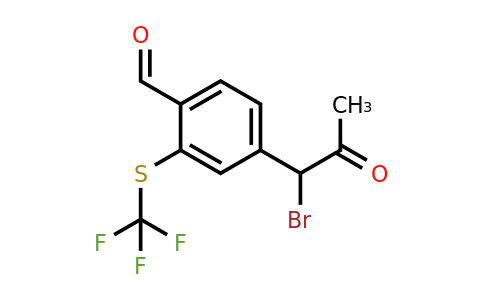 1804209-36-6 | 4-(1-Bromo-2-oxopropyl)-2-(trifluoromethylthio)benzaldehyde