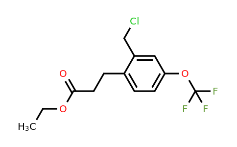 1804213-81-7 | Ethyl 3-(2-(chloromethyl)-4-(trifluoromethoxy)phenyl)propanoate