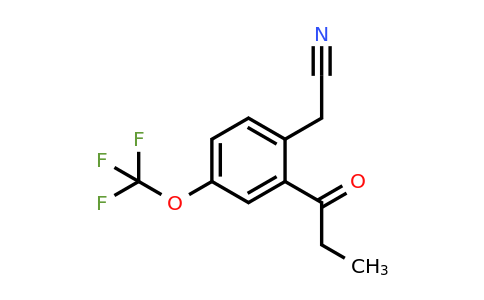 1804213-97-5 | 2-Propionyl-4-(trifluoromethoxy)phenylacetonitrile