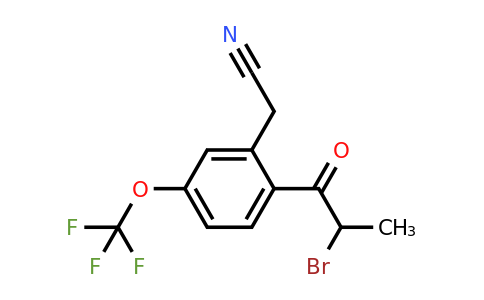 1804213-99-7 | 2-(2-Bromopropanoyl)-5-(trifluoromethoxy)phenylacetonitrile