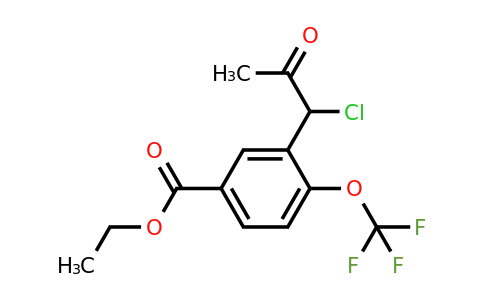 1804214-88-7 | Ethyl 3-(1-chloro-2-oxopropyl)-4-(trifluoromethoxy)benzoate