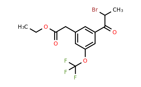 1804216-47-4 | Ethyl 3-(2-bromopropanoyl)-5-(trifluoromethoxy)phenylacetate