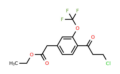 1804216-58-7 | Ethyl 4-(3-chloropropanoyl)-3-(trifluoromethoxy)phenylacetate